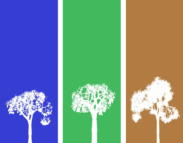 Banners de árvores — Fotografia de Stock