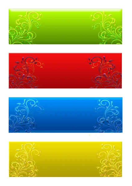 Bandeiras florais — Fotografia de Stock