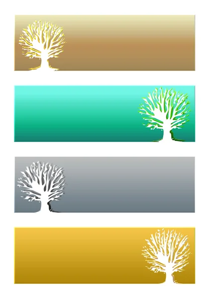 Tree banners — Stock Photo, Image