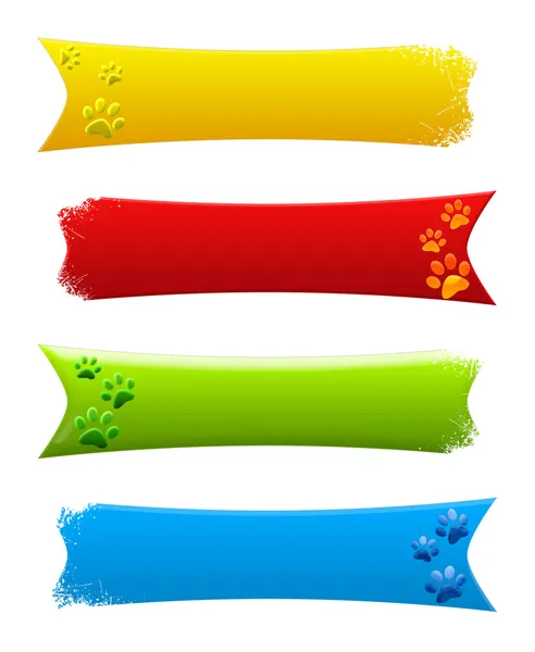 Bandeiras de impressão de pata — Fotografia de Stock