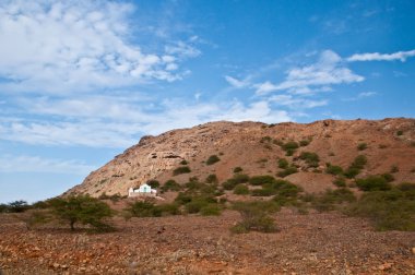 Little chapel in the mountains clipart