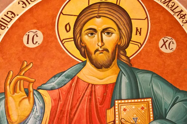 Ікона Ісуса Христа на Кіпрі Стокове Фото