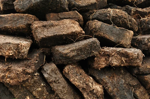 泥炭のハリス、スコットランドに掘ることのクローズ アップ — ストック写真
