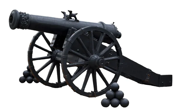 Old cannon on white background — Stock Photo, Image