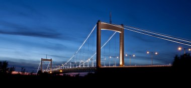 Suspension bridge in sweden clipart