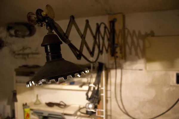 Staré průmyslové lampy closeup — Stock fotografie