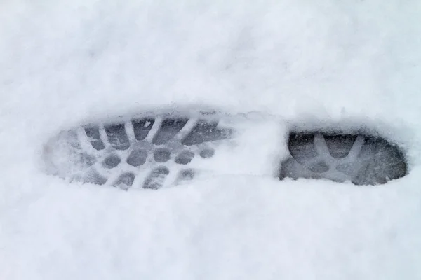 Stock image Footprint over snow