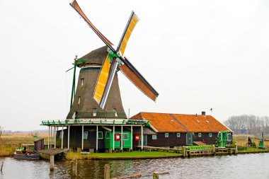 Windmill at zaanse schans clipart