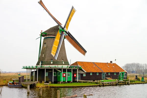 stock image Windmill at zaanse schans