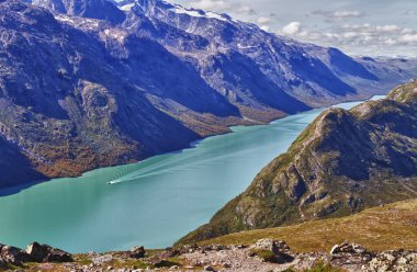 The lake Gjende in Norway clipart