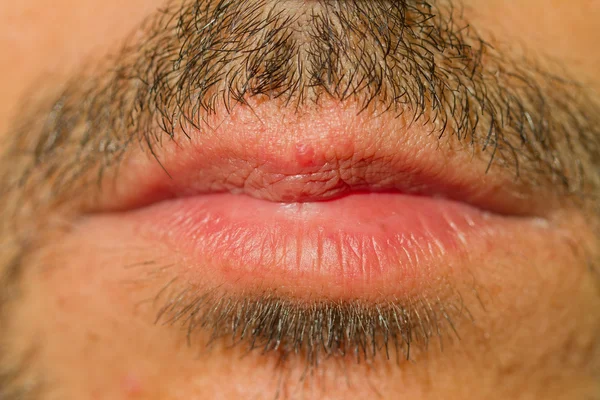 Caucasian man mouth — Stock Photo, Image