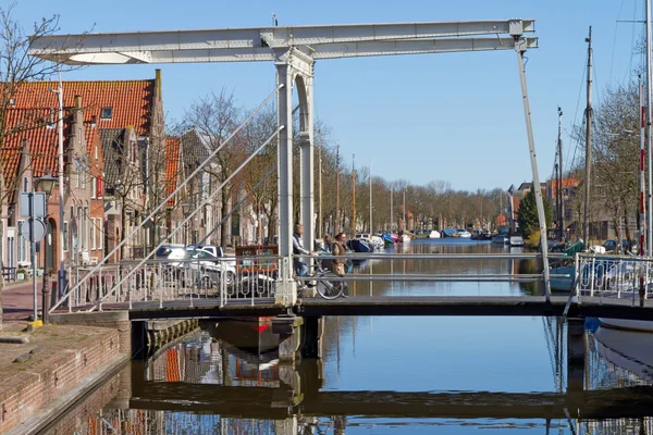 Edam bridgle over canal — Stock Photo, Image