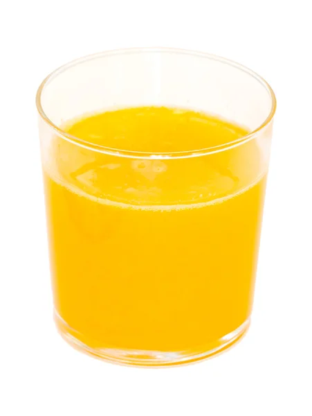Вид сбоку на апельсиновый сок — стоковое фото