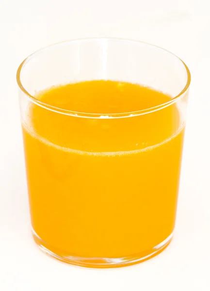 Vista laterale del succo d'arancia — Foto Stock