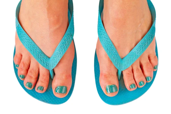 Vrouw voeten voor de zomer — Stockfoto