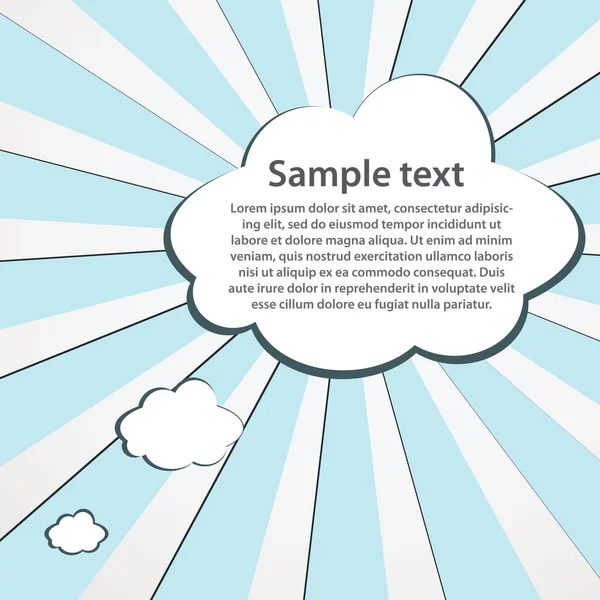 Bannière nuage vectoriel pour texte — Image vectorielle