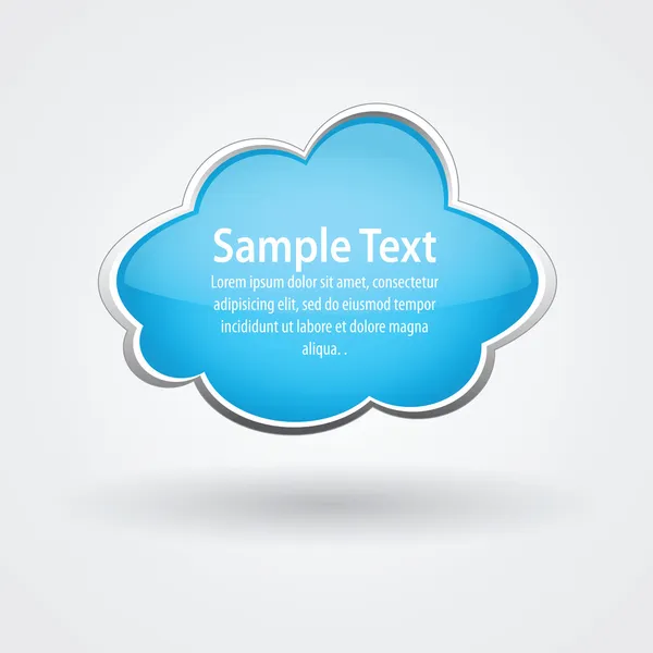 Vector glossy cloud for text — Stock Vector