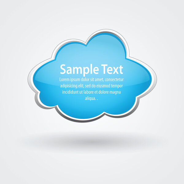 Vector glossy cloud for text