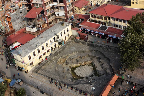 Uitzicht vanaf de dharahra toren in kathmandu — Stockfoto