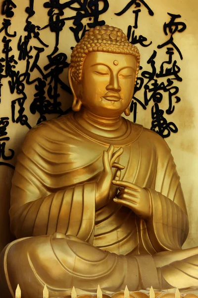 Estátua de Buda Dourado, Pokhara, Nepal — Fotografia de Stock