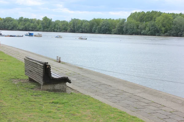 stock image Walking path, Sava river, Serbia