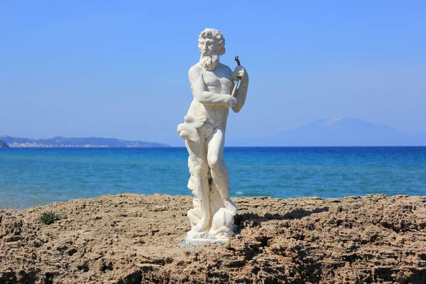 Statua di Poseidone sull'isola di Zante — Foto Stock