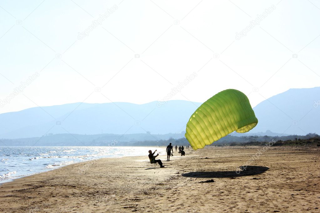 Learning how to do paragliding, Greece