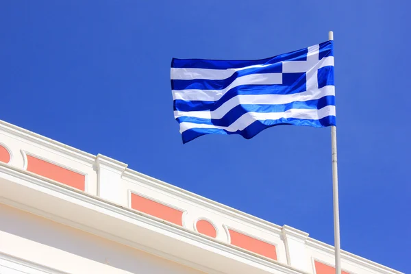 Bandiera greca, isola di Zante, Grecia — Foto Stock