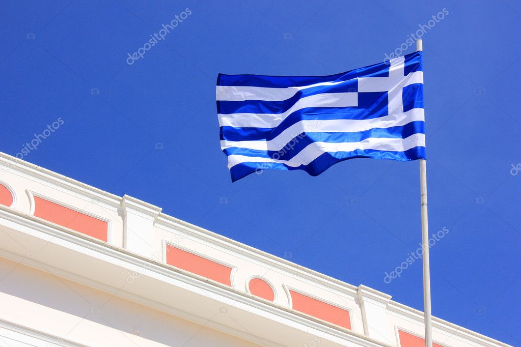 Greek flag, Zante island, Greece