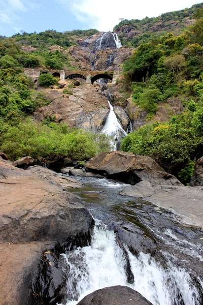 在果阿都得萨加尔瀑布 — 图库照片