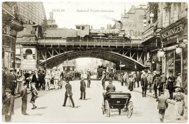 Friedrichstrasse Postcard clipart