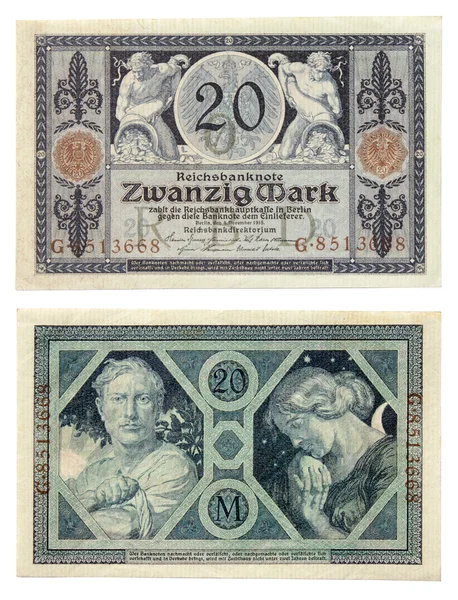 Старые немецкие деньги — стоковое фото