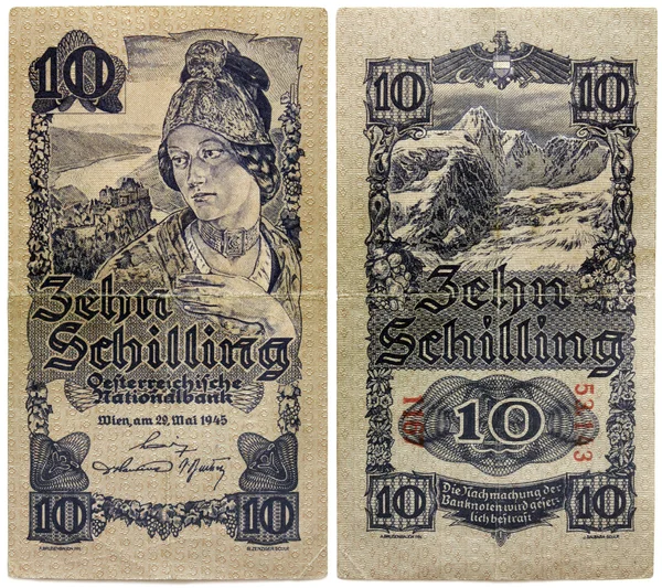Старые австрийские деньги — стоковое фото