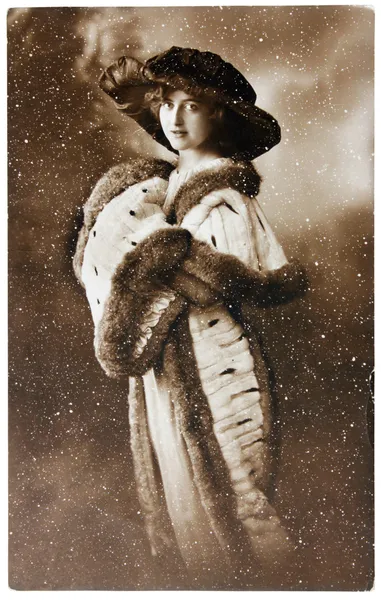 Зимняя открытка — стоковое фото