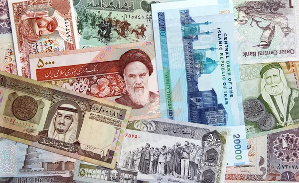 Money of Persian Gulf Countries — Stock Photo, Image