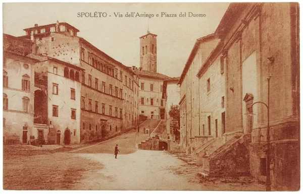 Pocztówka Spoleto — Zdjęcie stockowe