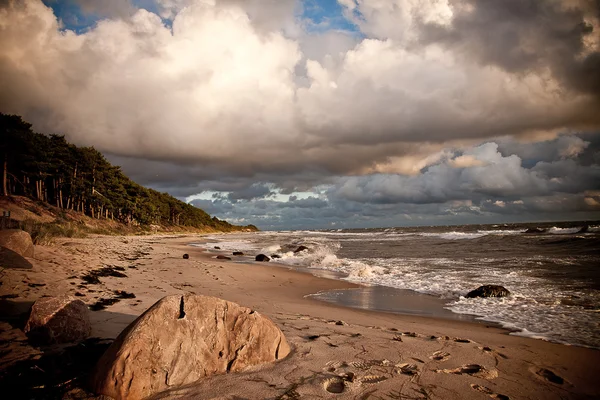 Sunset Beach üzerinde bornholm Adası