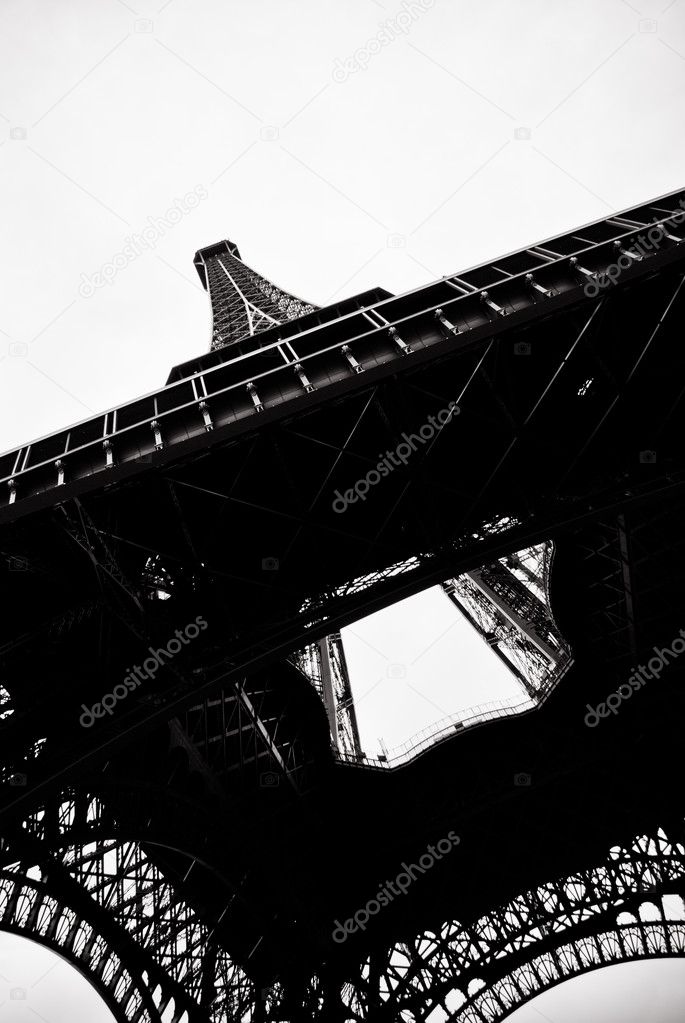 Silhouette of the Eiffel Tower