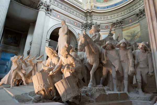 Estatuas del panteón en París Fotos de stock libres de derechos