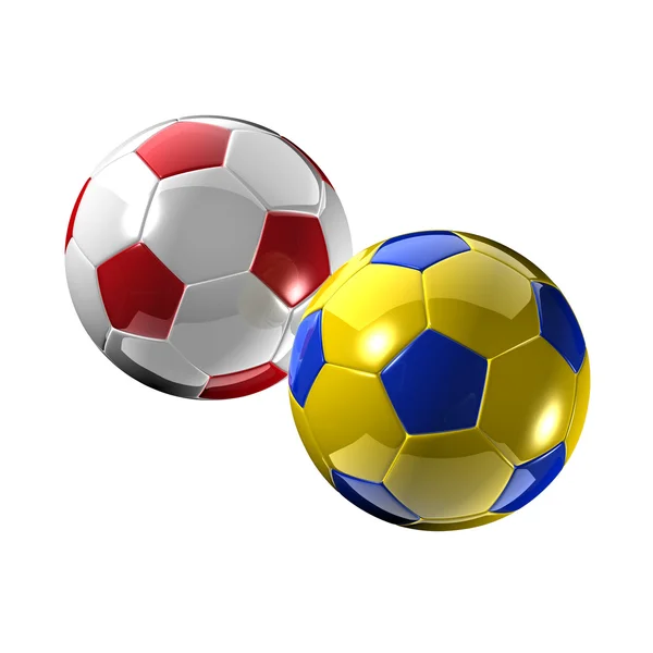 Футбольні м'ячі — стокове фото