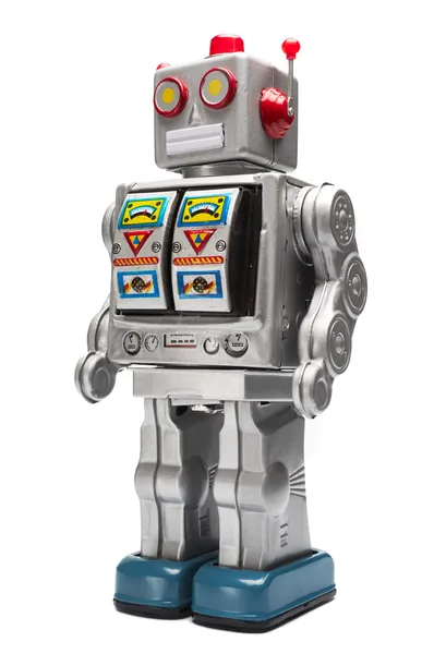 Speelgoed tin robot — Stockfoto