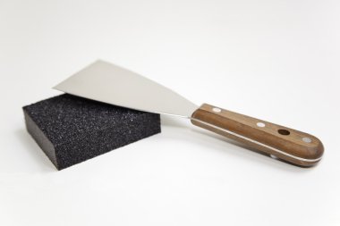 Sandpaper and spatula clipart
