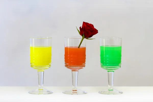Color in the glass horizontal — Stock Photo, Image