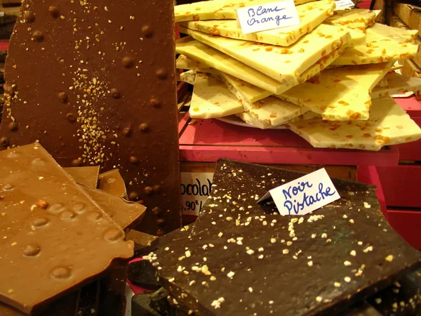 Ladrillos de chocolate surtidos — Foto de Stock
