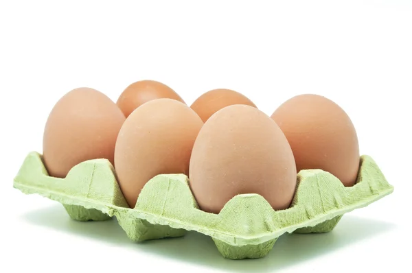 Eggs on whote background — Stock Photo, Image