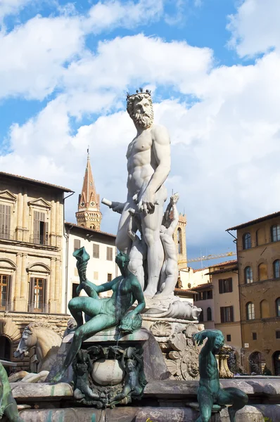 A Fonte de Netuno em Florença — Fotografia de Stock