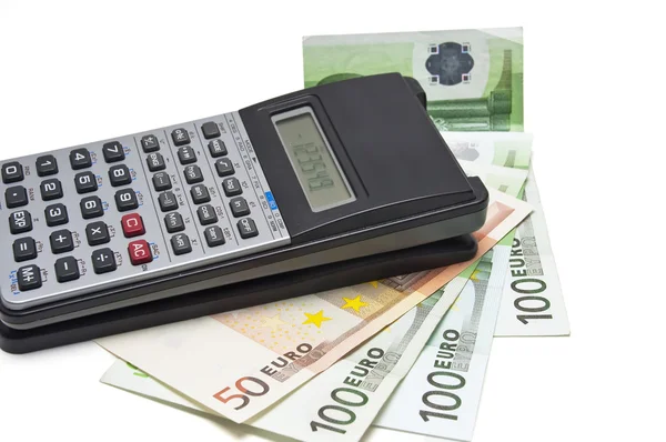 Pieniądze i kalkulator — Zdjęcie stockowe
