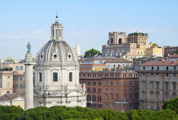 Panorama of the city of Rome, Italy