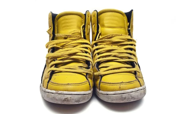 Gele sneakers — Stockfoto