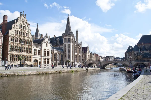 Ghent canal, Belçika — Stok fotoğraf